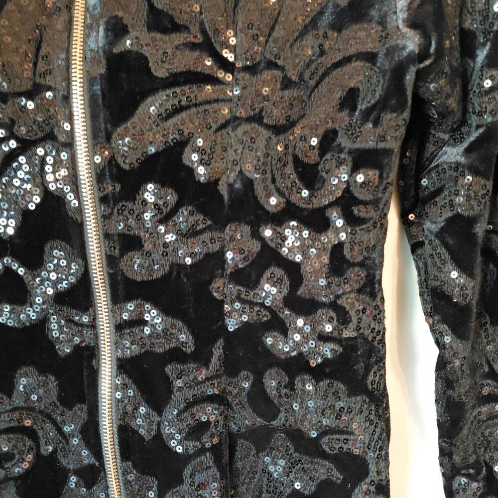 Y2K Whimsigoth Black Sequin Prom Dress L Bodycon Cutout Goth Glam Dark Feminine - Picture 4 of 15